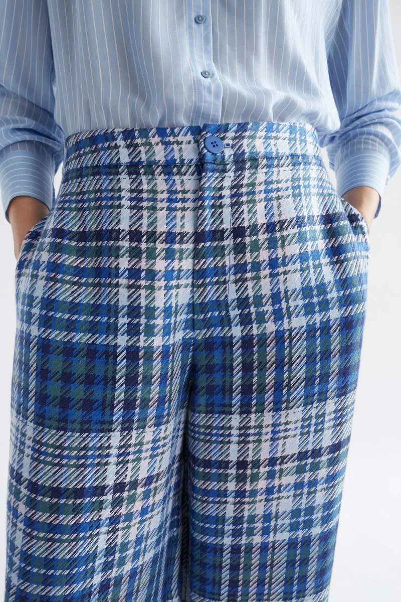 Elk the Label Ranie Pant in Blue Multi Check