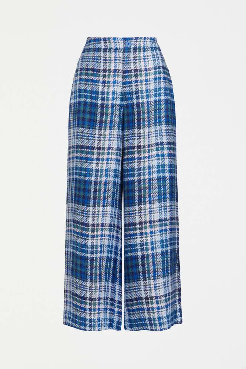 Elk the Label Ranie Pant in Blue Multi Check
