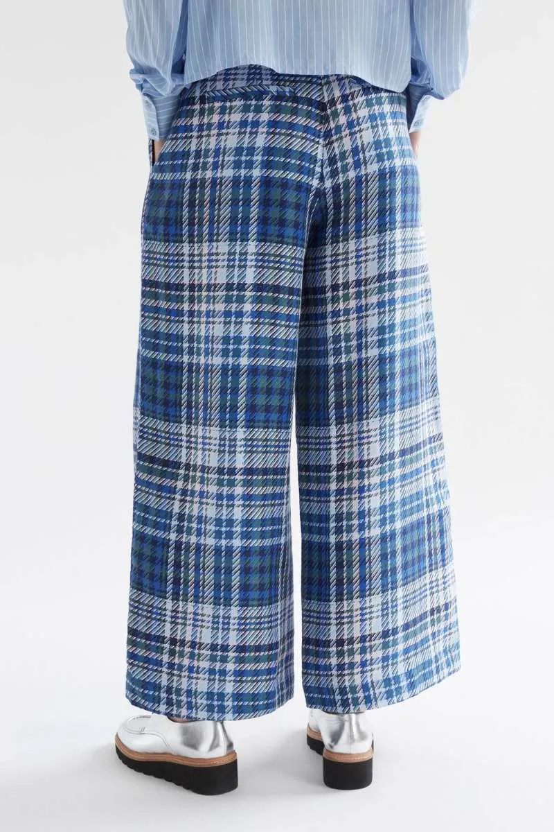 Elk the Label Ranie Pant in Blue Multi Check