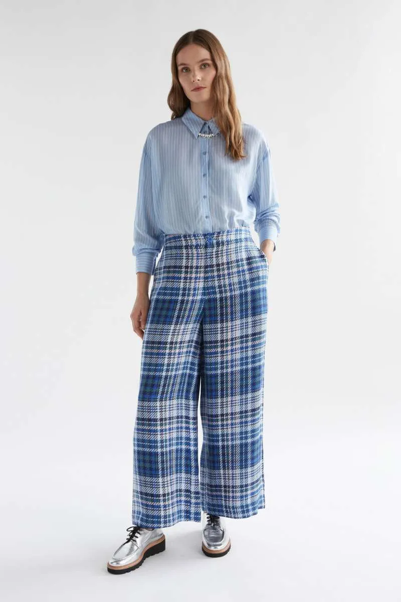 Elk the Label Ranie Pant in Blue Multi Check