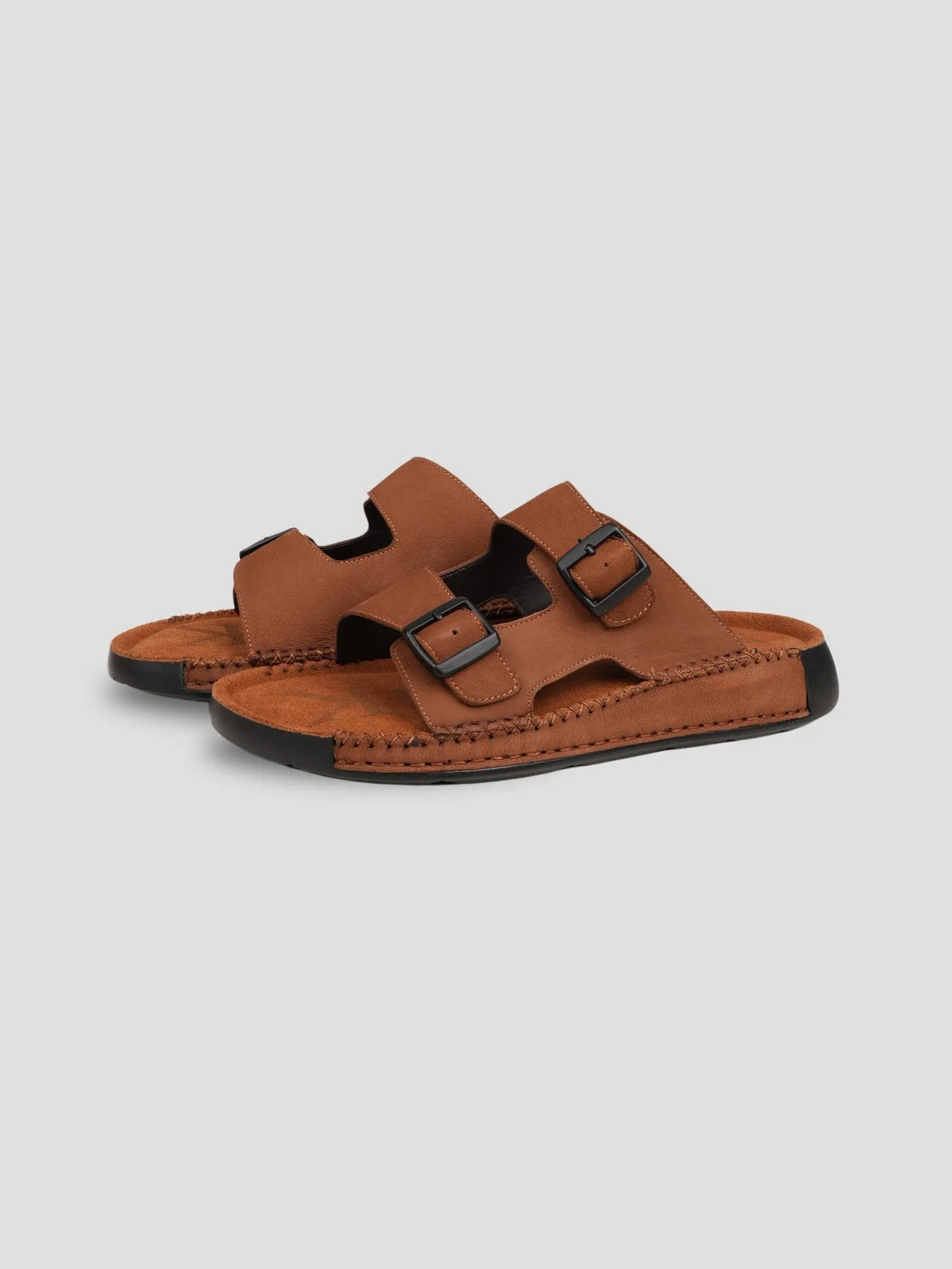Ezok Men's Genuine Leather Sandals - Comfortable & Stylish Footwear