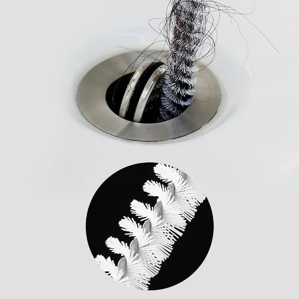 FaSoLa Drain Cleaning Brush - White, 45.5cm, 2 Pieces