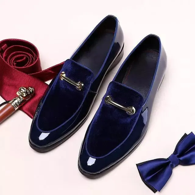 Faux Microfiber Leather Patent Leather Men Dress Oxford Shoes