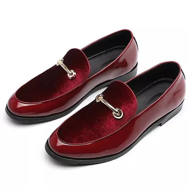 Faux Microfiber Leather Patent Leather Men Dress Oxford Shoes