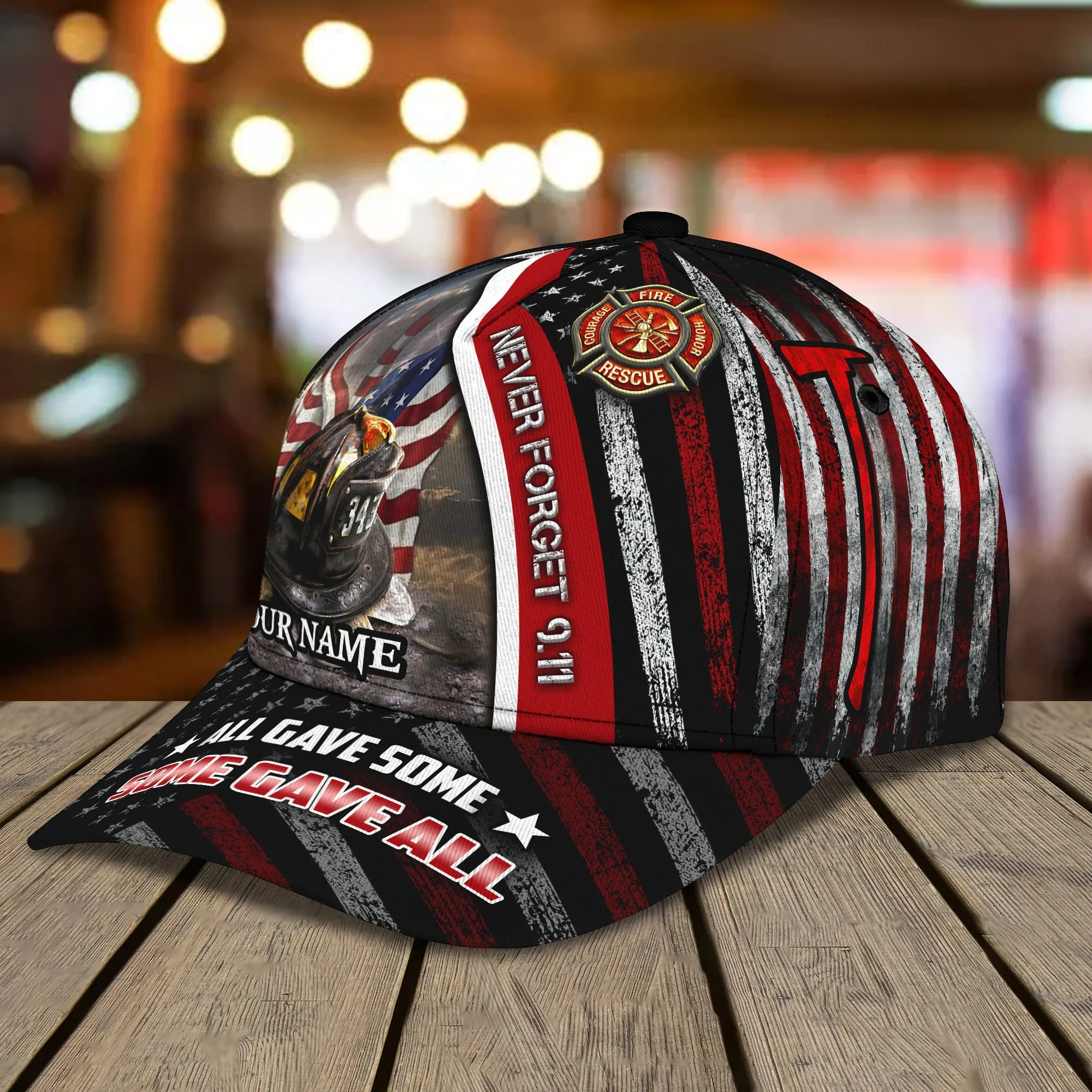 Firefighter 4 - Personalized Name Cap - Nia94