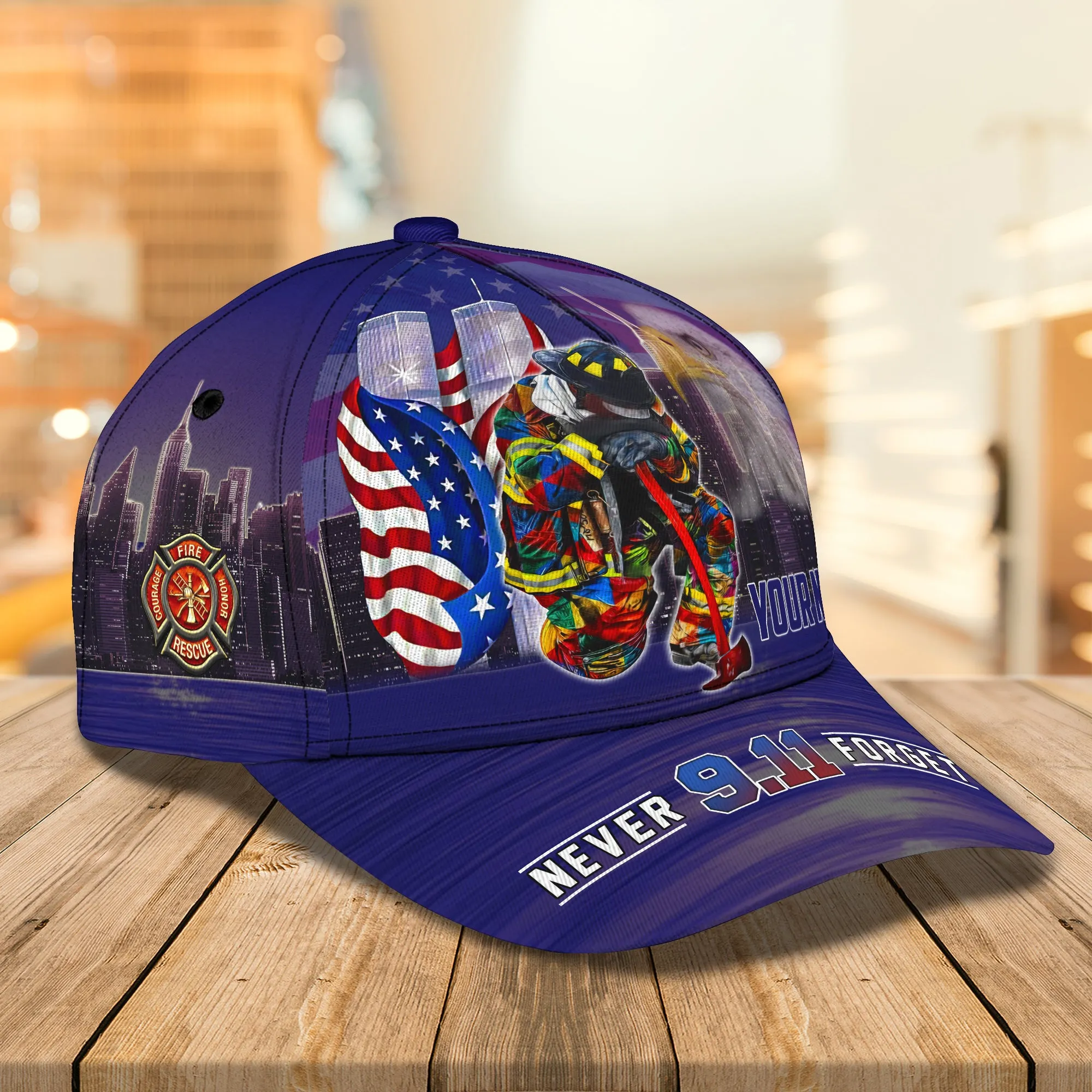Firefighter - Personalized Name Cap 07 - CV98