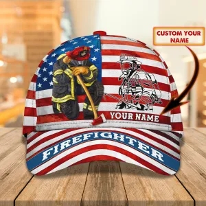 Firefighter - Personalized Name Cap - tra96