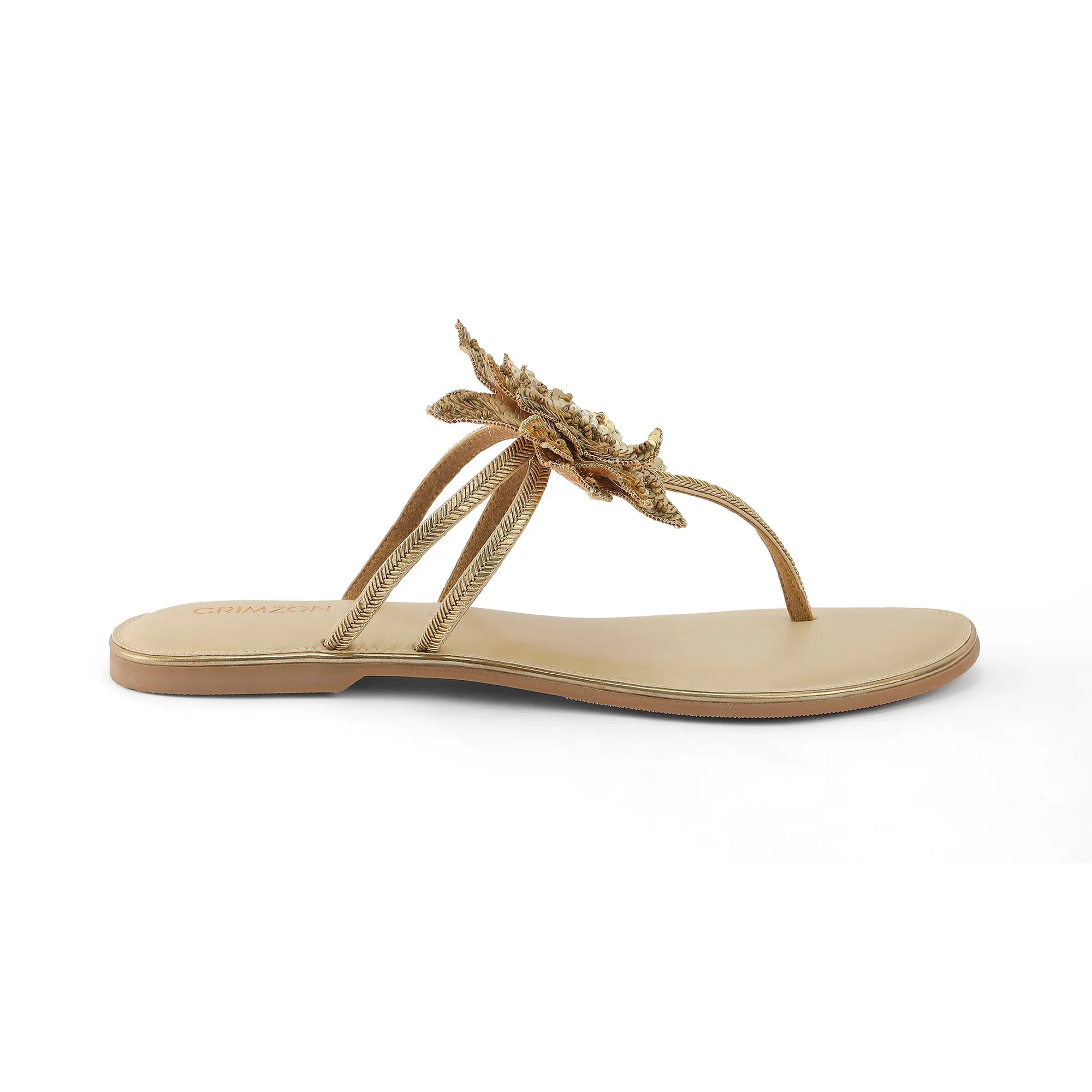 FLORA- ANTIQUE GOLD FLATS