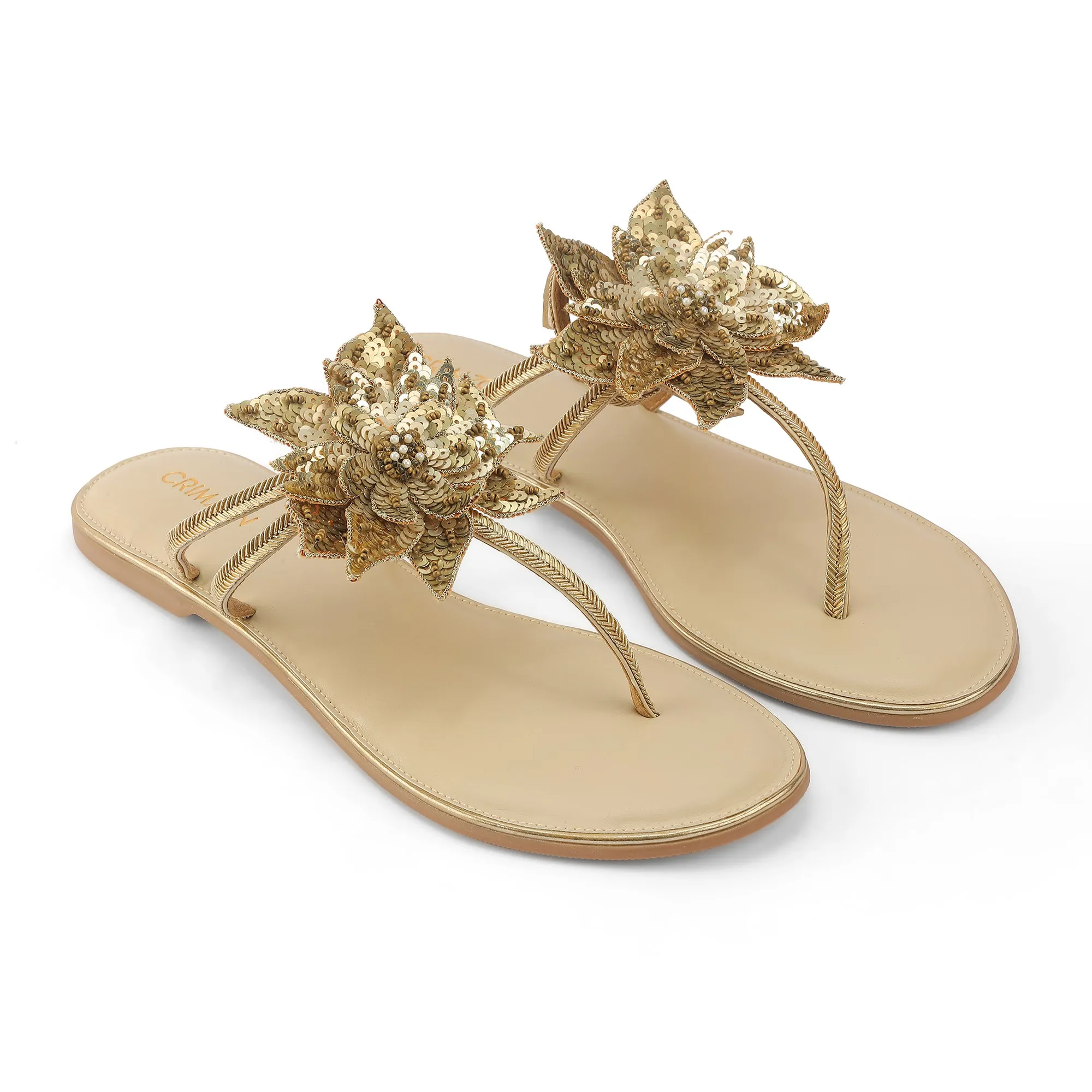 FLORA- ANTIQUE GOLD FLATS