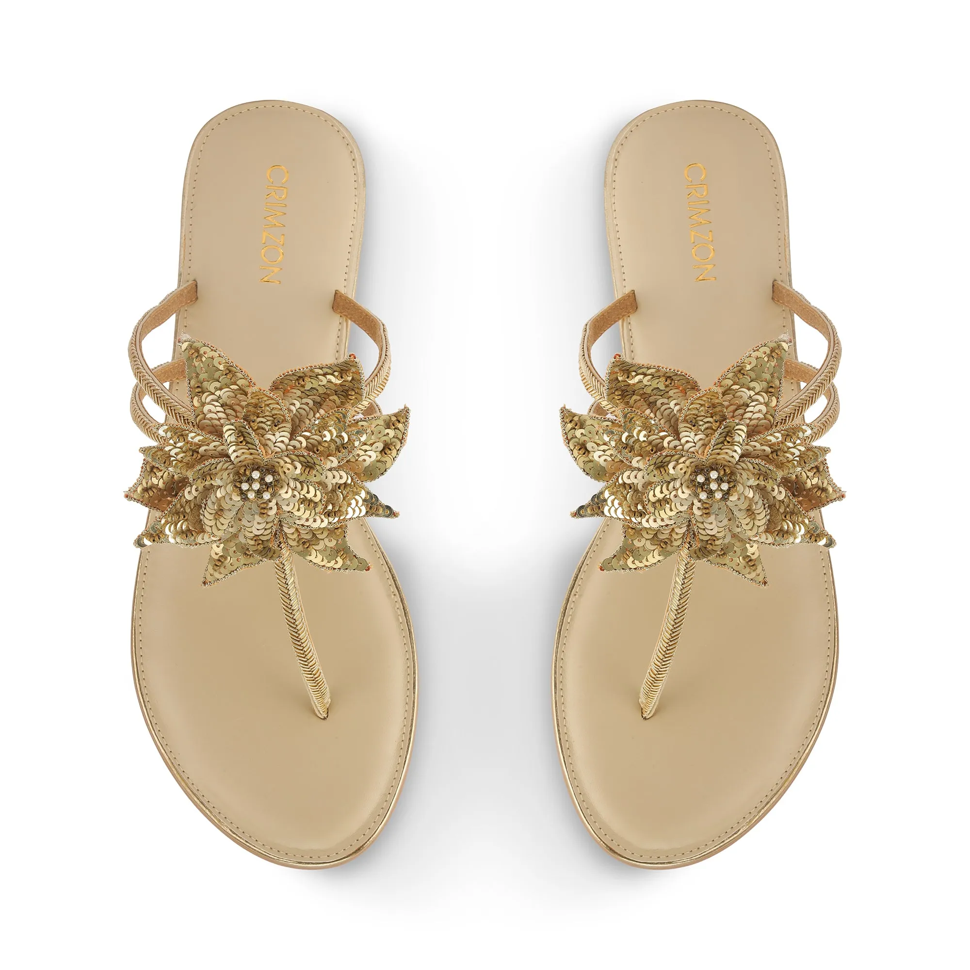FLORA- ANTIQUE GOLD FLATS