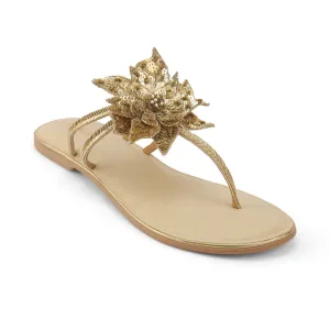 FLORA- ANTIQUE GOLD FLATS