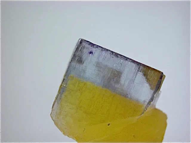 Fluorite, Bethel Level M.F. Oxford #7 attr., Ozark-Mahoning Company, Cave-in-Rock District Southern Illinois, Mined ca. 1970s, Fowler Collection, Miniature 2.0 x 2.0 x 4.0 cm, $45. Online 07/08. SOLD.