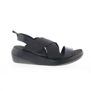 Fly London Baji BAJI848FLY-000 Womens Black Leather Strap Sandals Shoes
