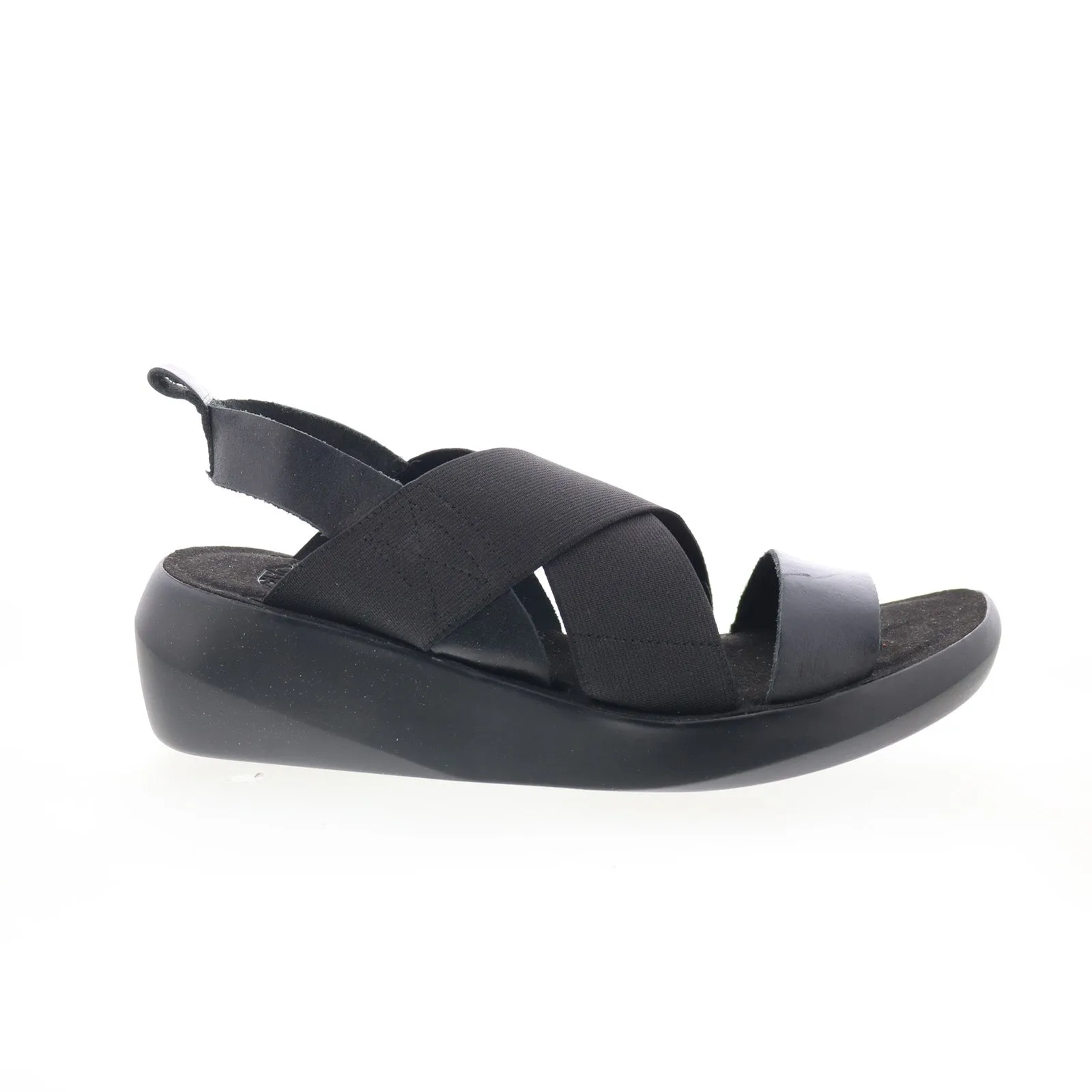Fly London Baji BAJI848FLY-000 Womens Black Leather Strap Sandals Shoes