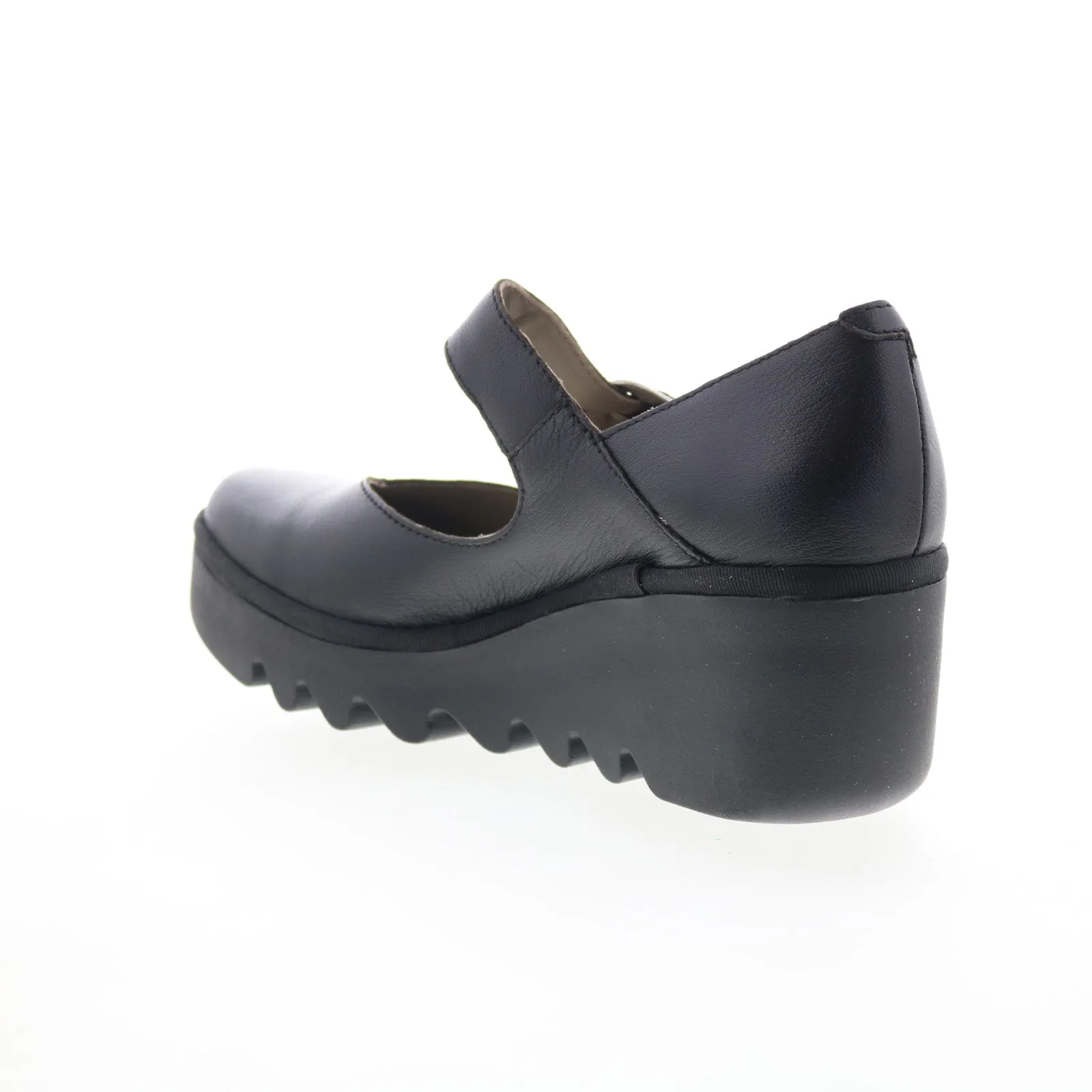 Fly London Baxe BAXE428FLY-003 Womens Black Leather Mary Jane Flats Shoes