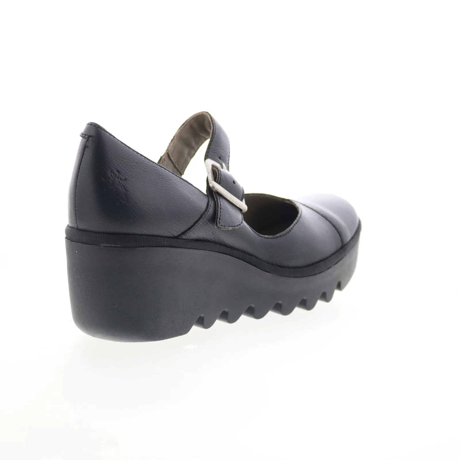 Fly London Baxe BAXE428FLY-003 Womens Black Leather Mary Jane Flats Shoes