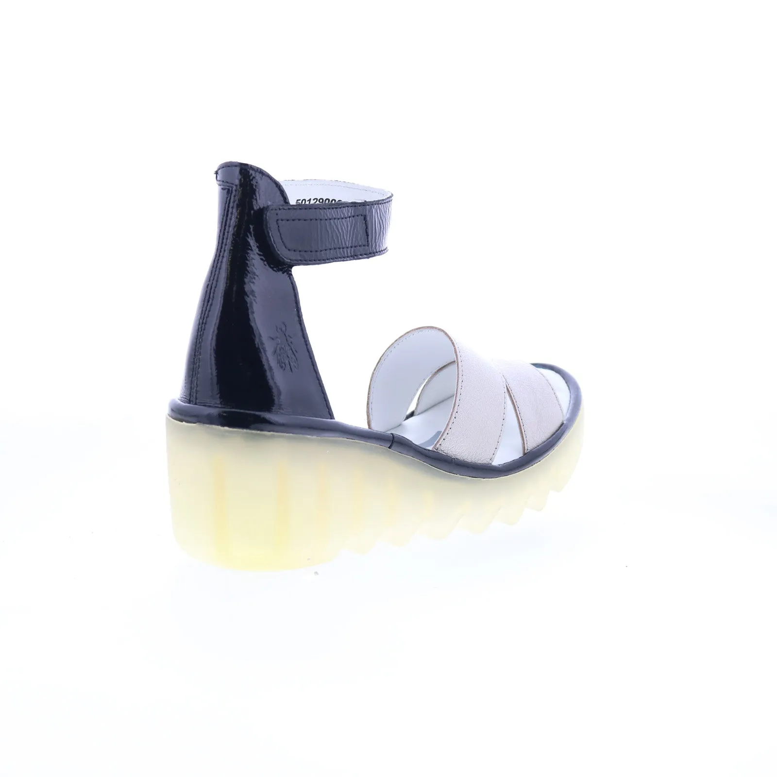 Fly London Bono BONO290FLY-006 Womens Silver Leather Wedges Sandals Shoes