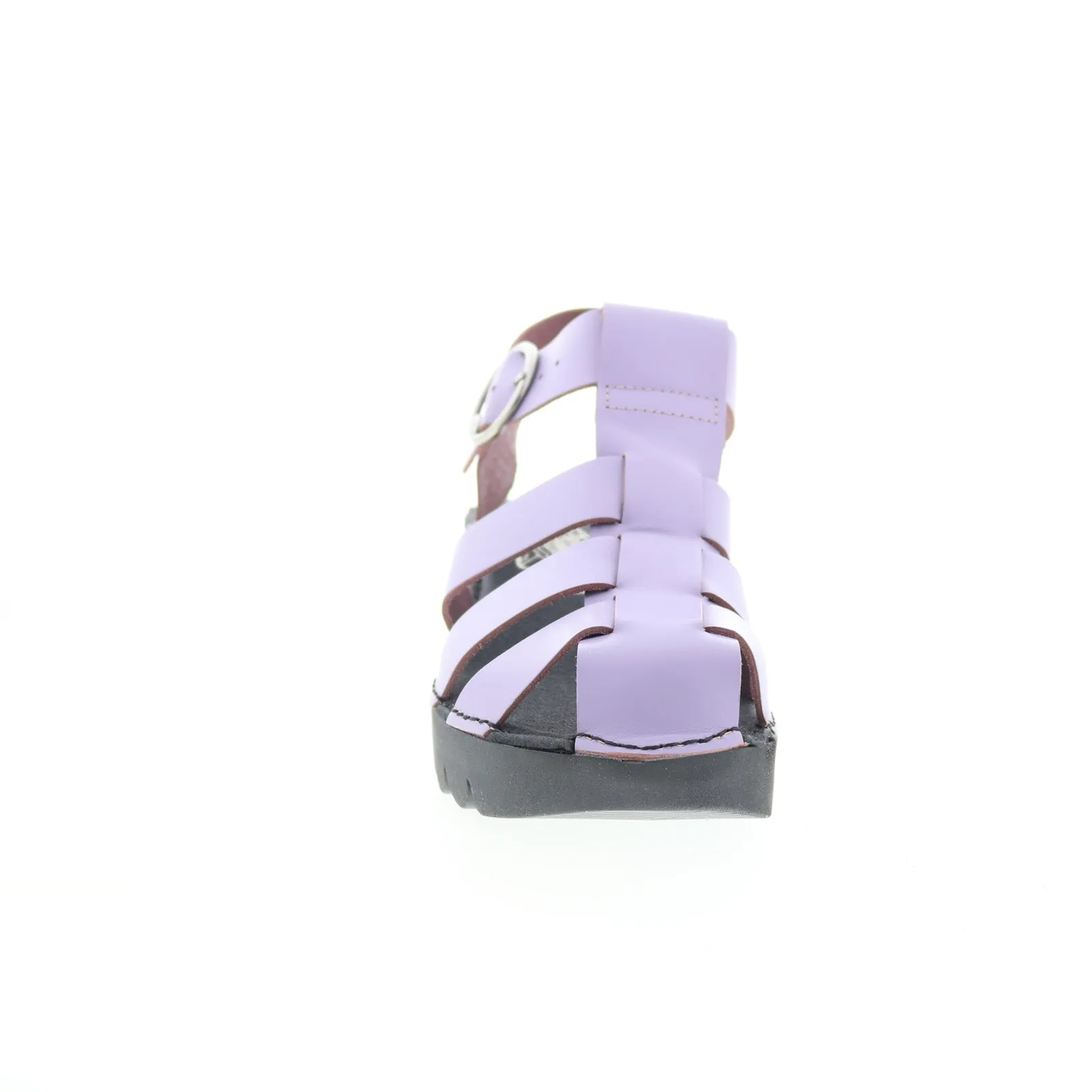 Fly London Emme EMME511FLY-006 Womens Purple Leather Heeled Sandals Shoes