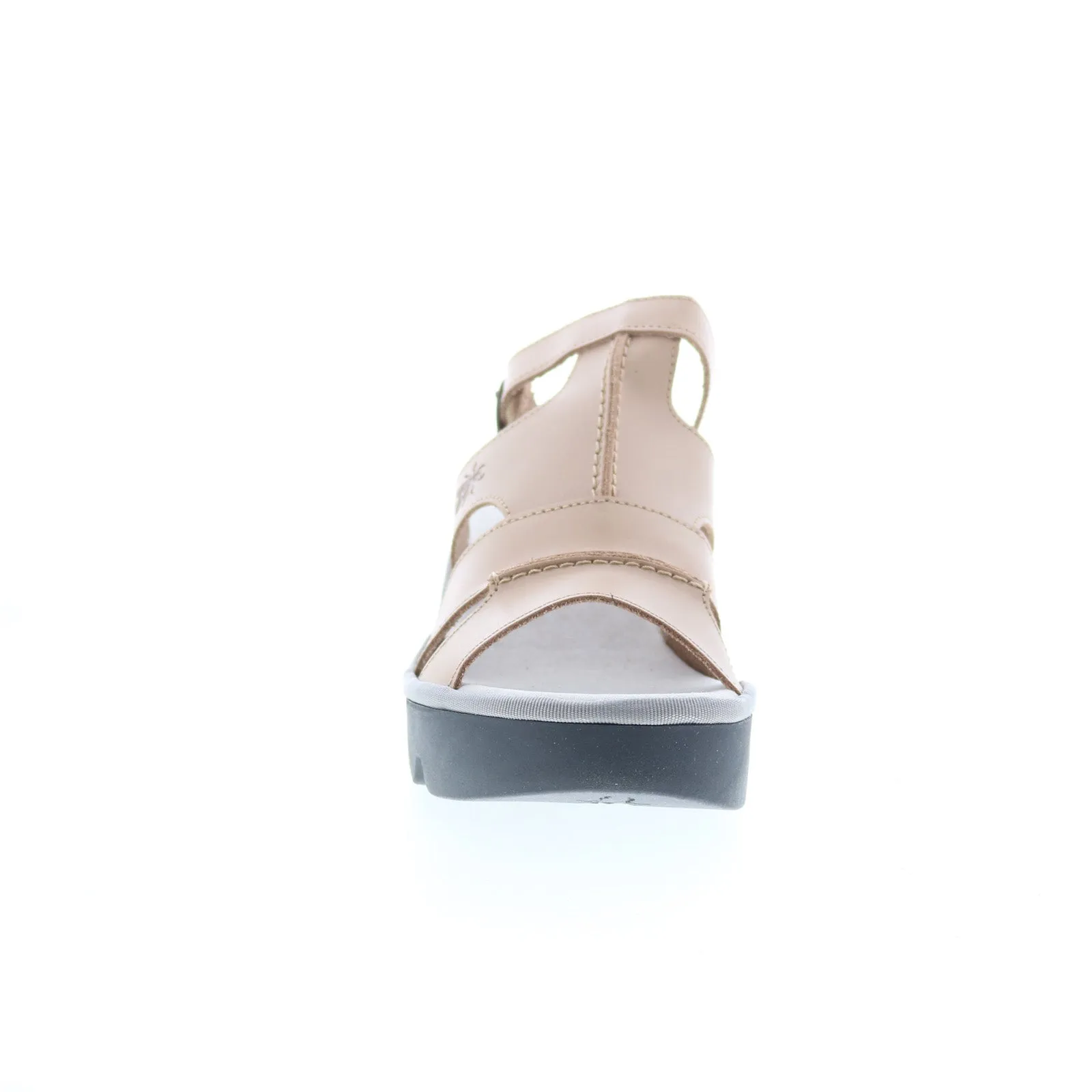 Fly London Tawi TAWI496FLY-002 Womens Beige Leather Heeled Sandals Shoes