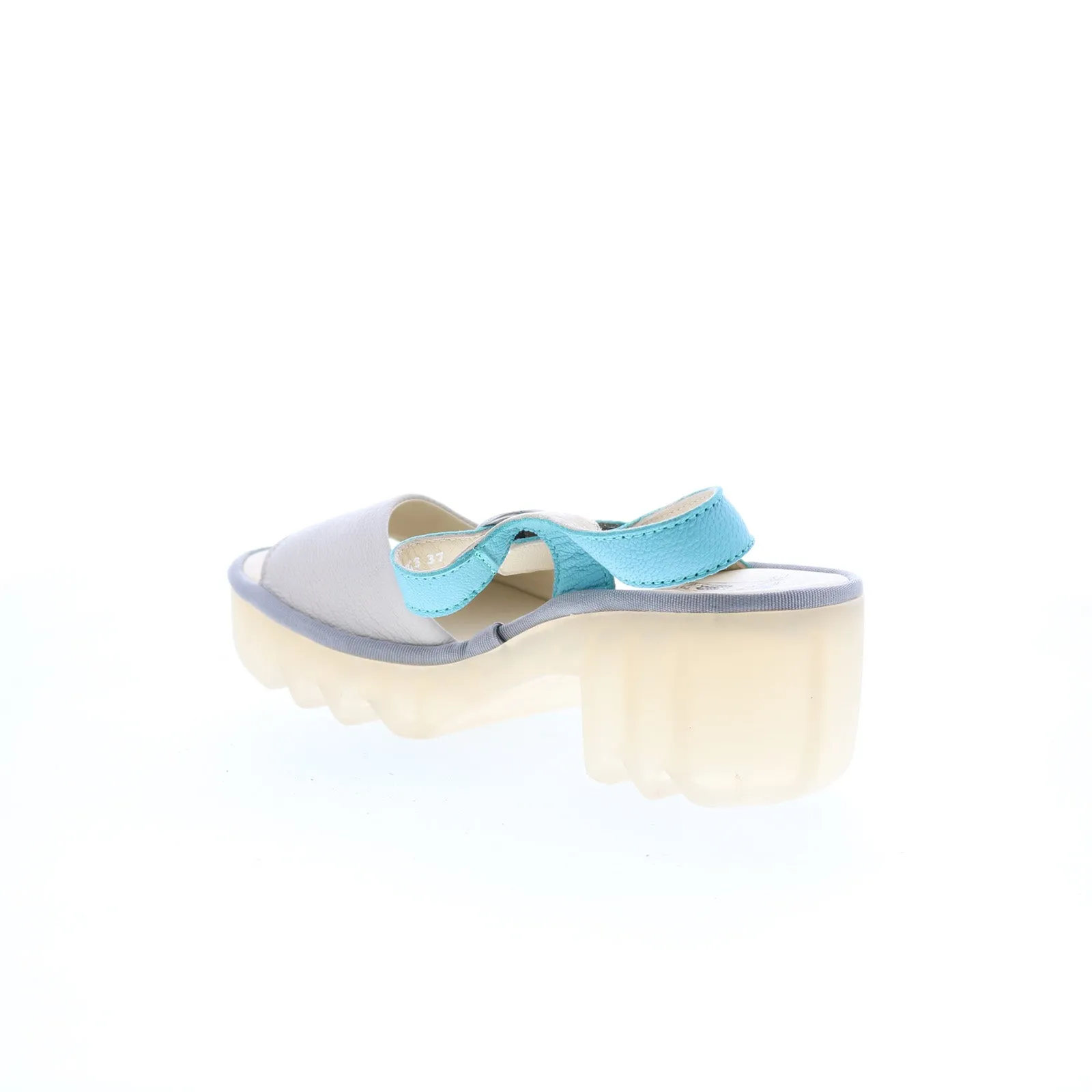 Fly London Tull TULL503FLY-003 Womens Gray Leather Heeled Sandals Shoes