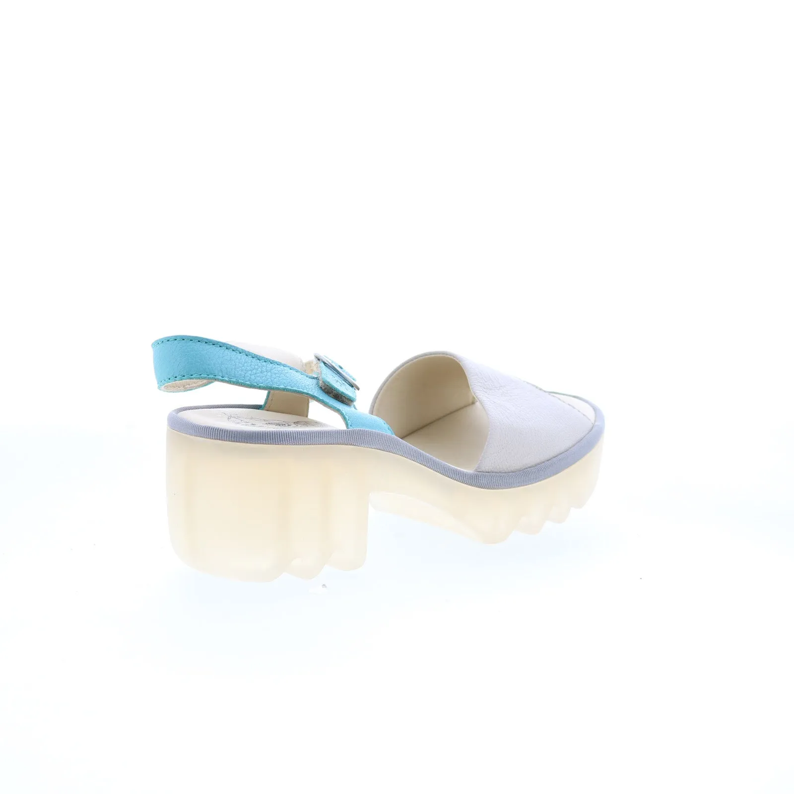 Fly London Tull TULL503FLY-003 Womens Gray Leather Heeled Sandals Shoes