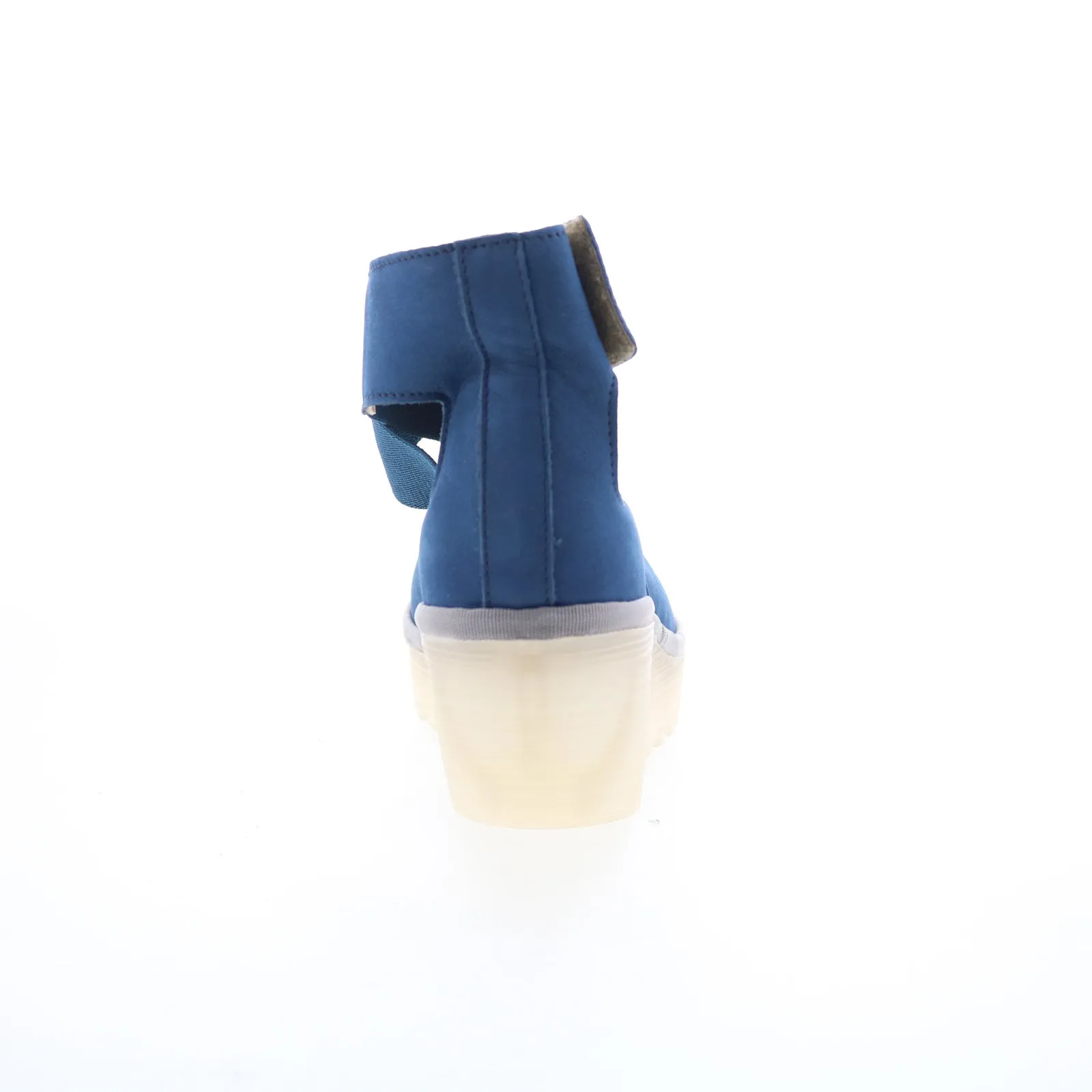 Fly London Yefi YEFI473FLY-004 Womens Blue Leather Wedges Sandals Shoes