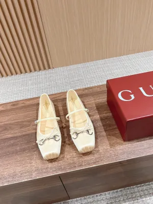 GC Silk fabric Early Spring Resort Series Horsebit Ballet Flats