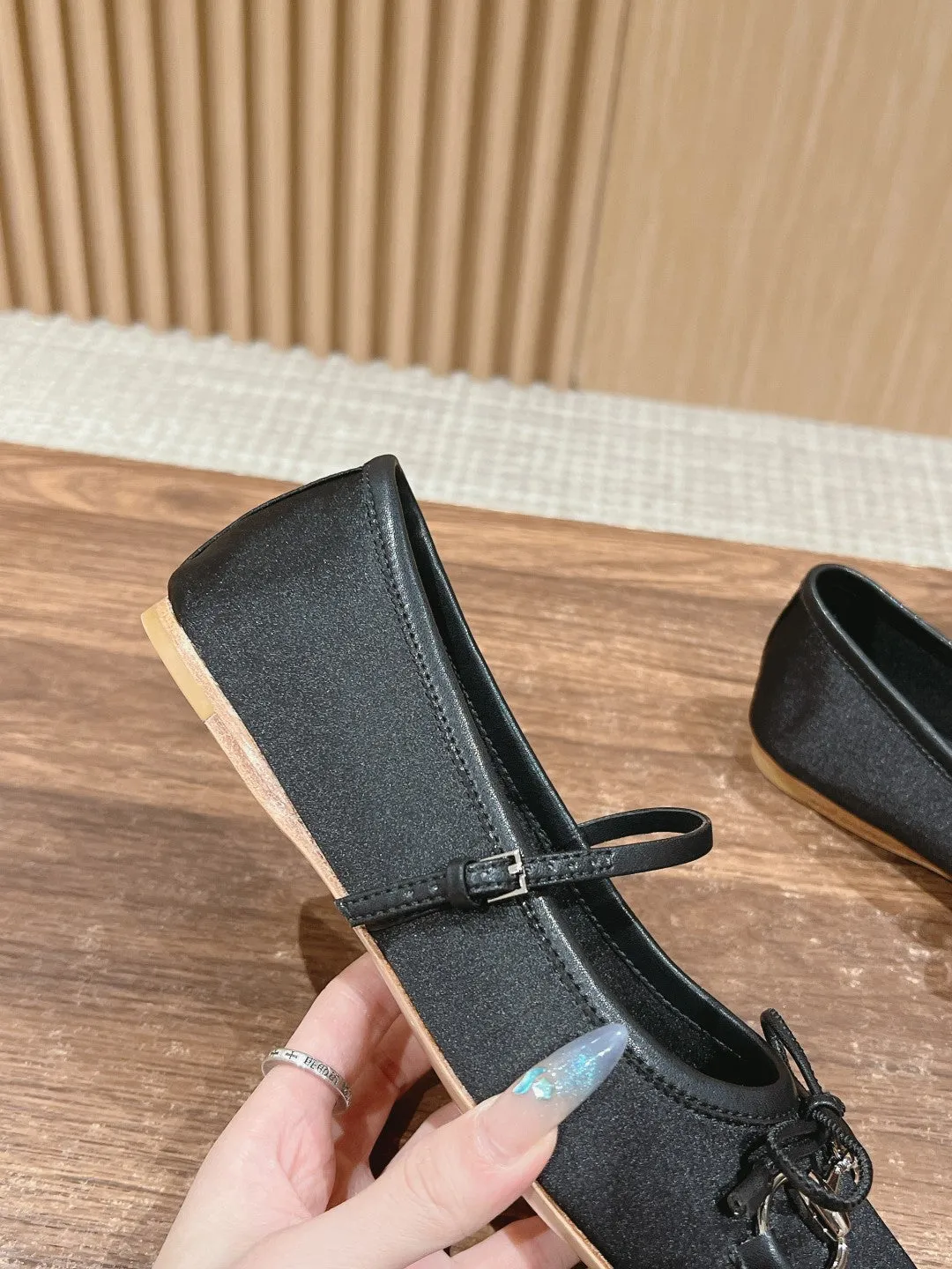 GC Silk fabric Early Spring Resort Series Horsebit Ballet Flats