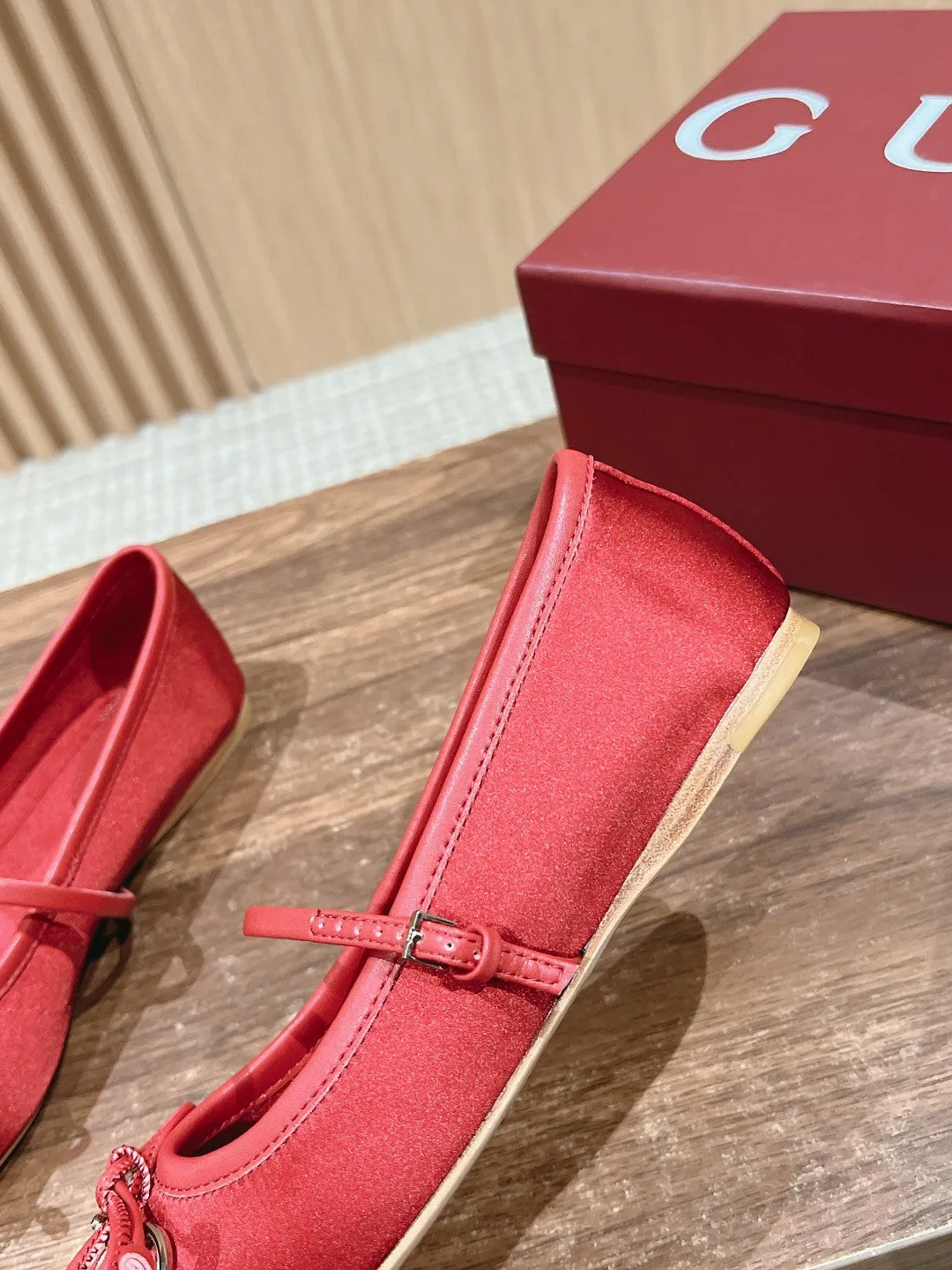 GC Silk fabric Early Spring Resort Series Horsebit Ballet Flats