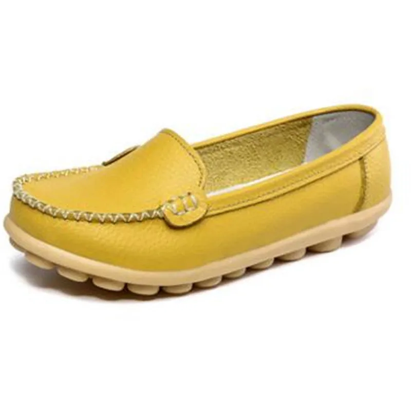 Genuine leather female models flats Peas shoes soft bottom
