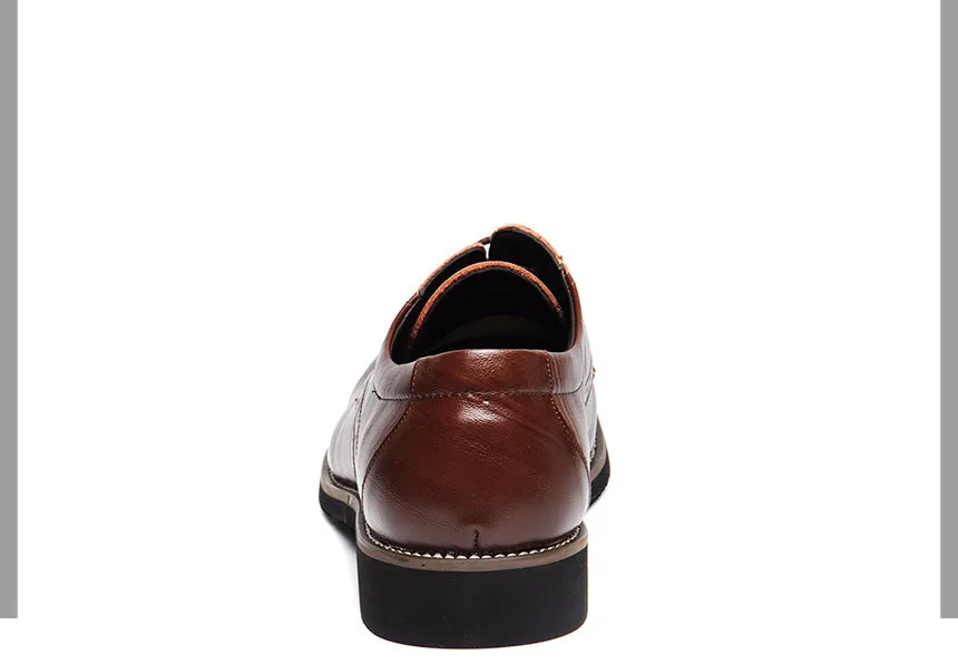 Genuine Leather Mens Dress Oxford Lace-Up Business Men Shoes