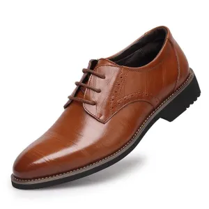 Genuine Leather Mens Dress Oxford Lace-Up Business Men Shoes