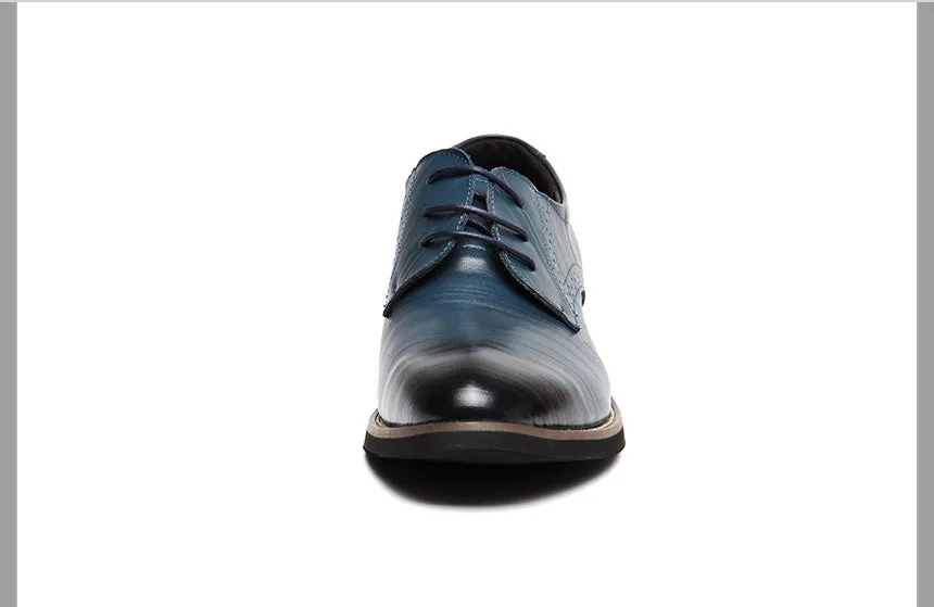 Genuine Leather Mens Dress Oxford Lace-Up Business Men Shoes