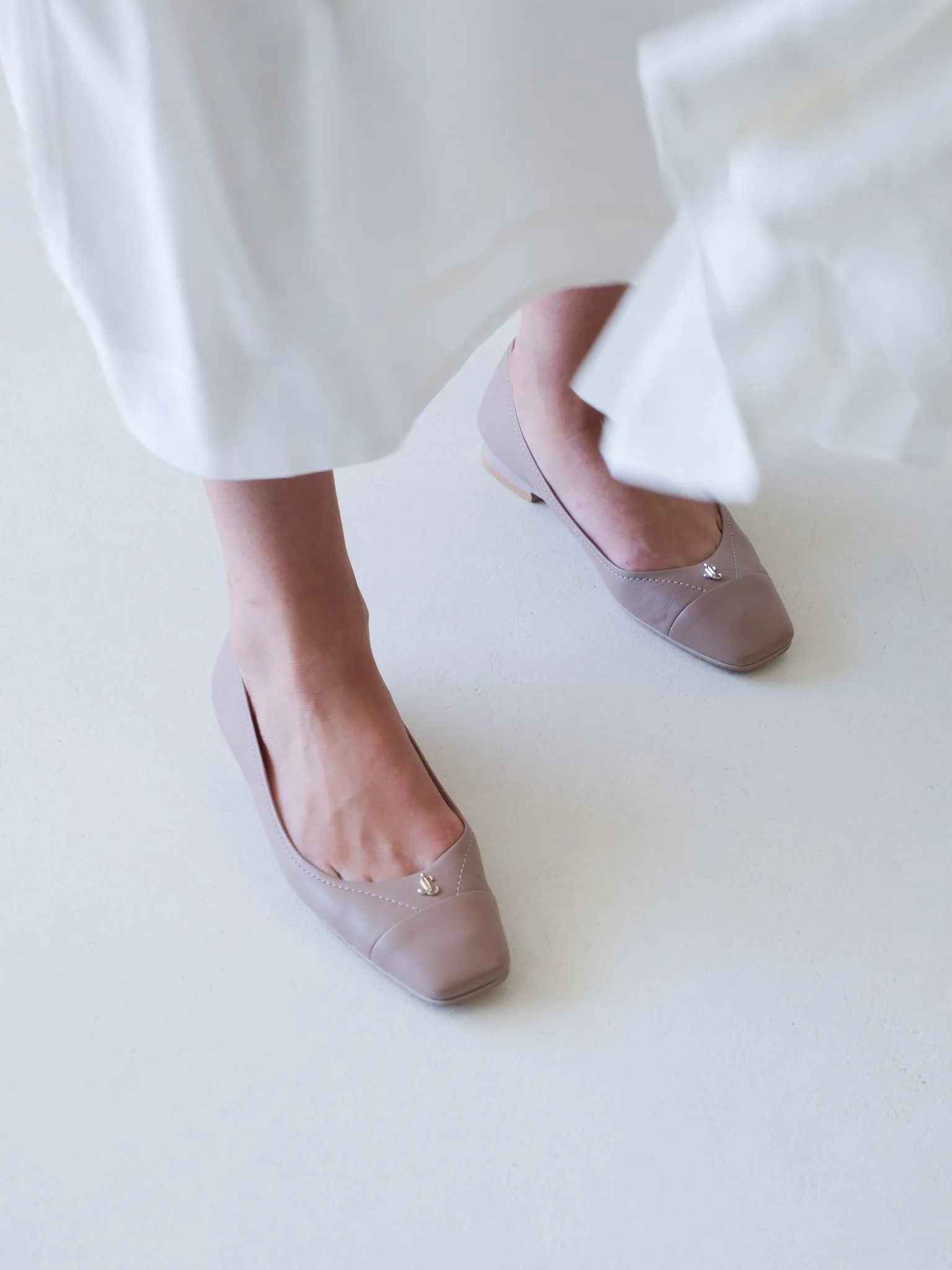 'Gisela' Nappa Leather Ballet Flats, Size 38