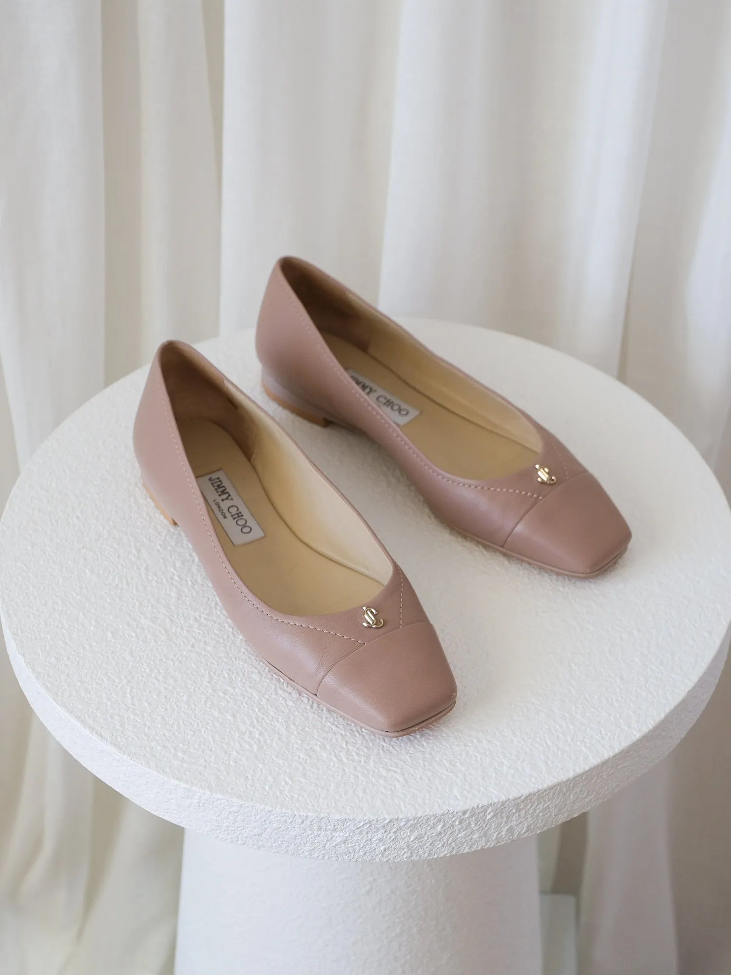 'Gisela' Nappa Leather Ballet Flats, Size 38