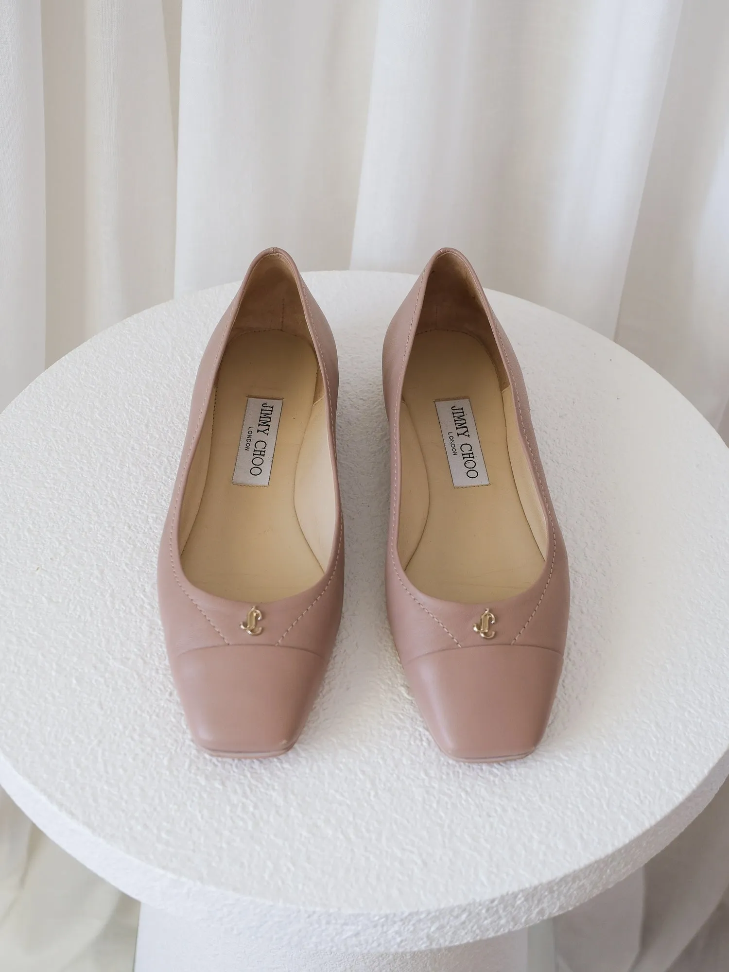 'Gisela' Nappa Leather Ballet Flats, Size 38