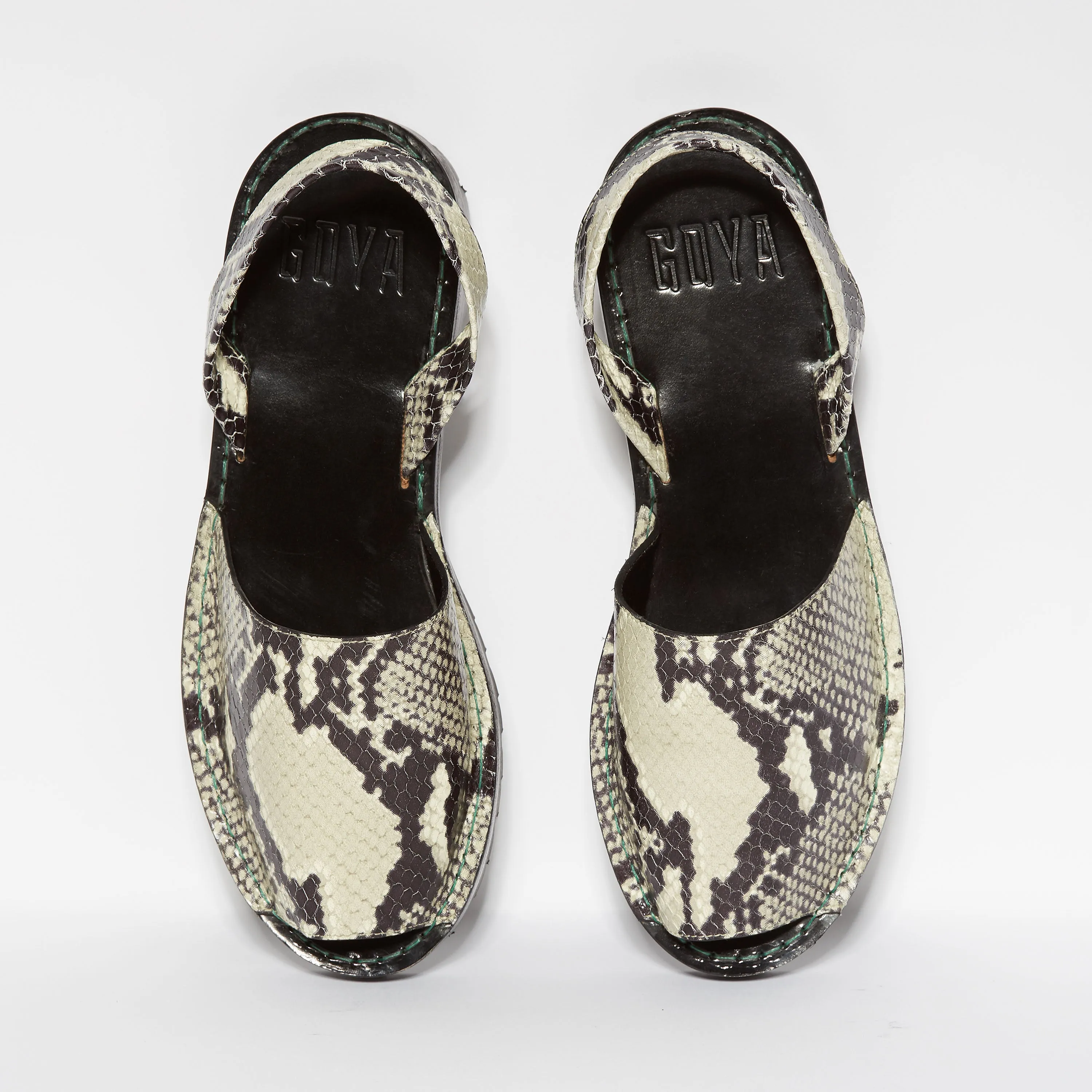 GOYA Grey Snakeskin Sandal