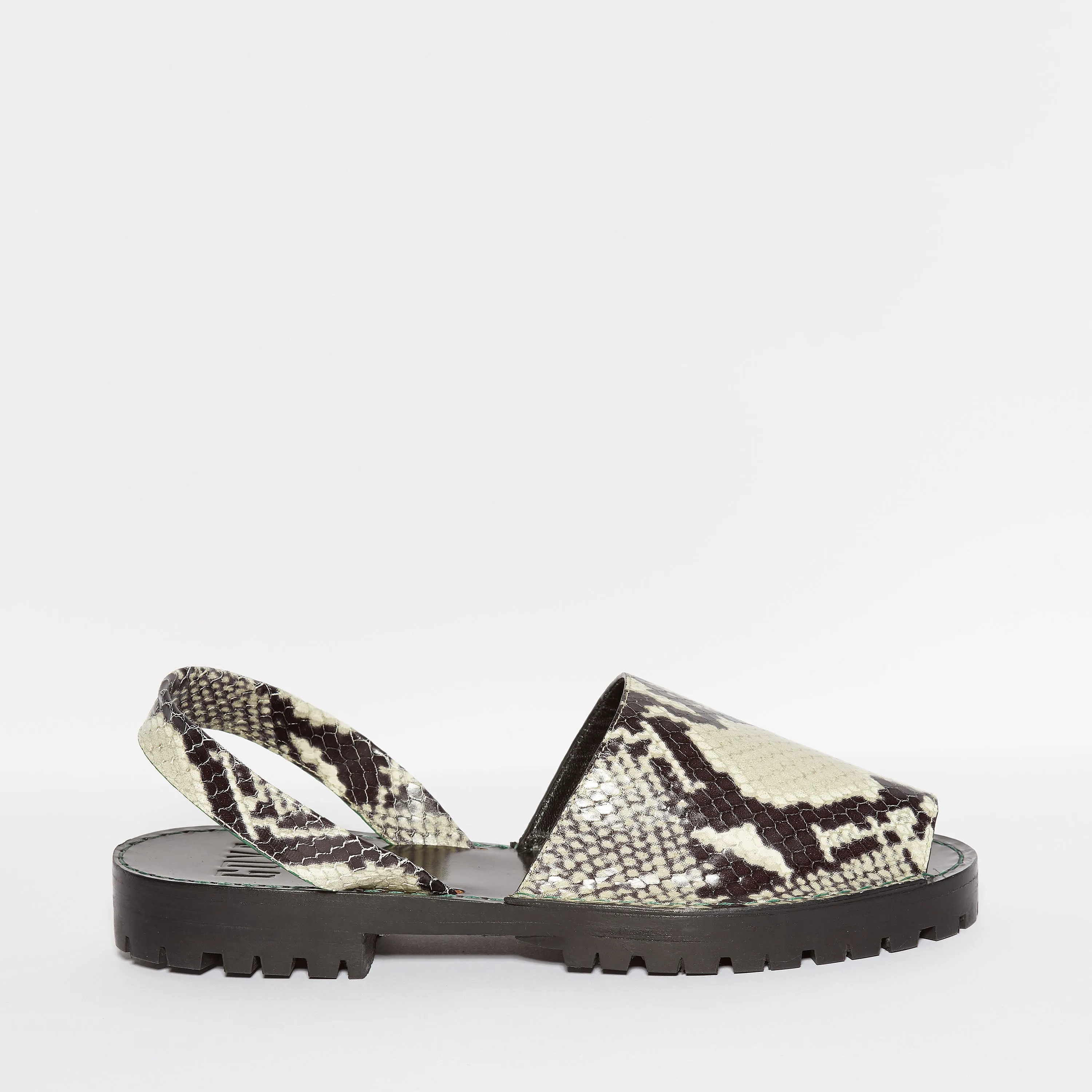 GOYA Grey Snakeskin Sandal