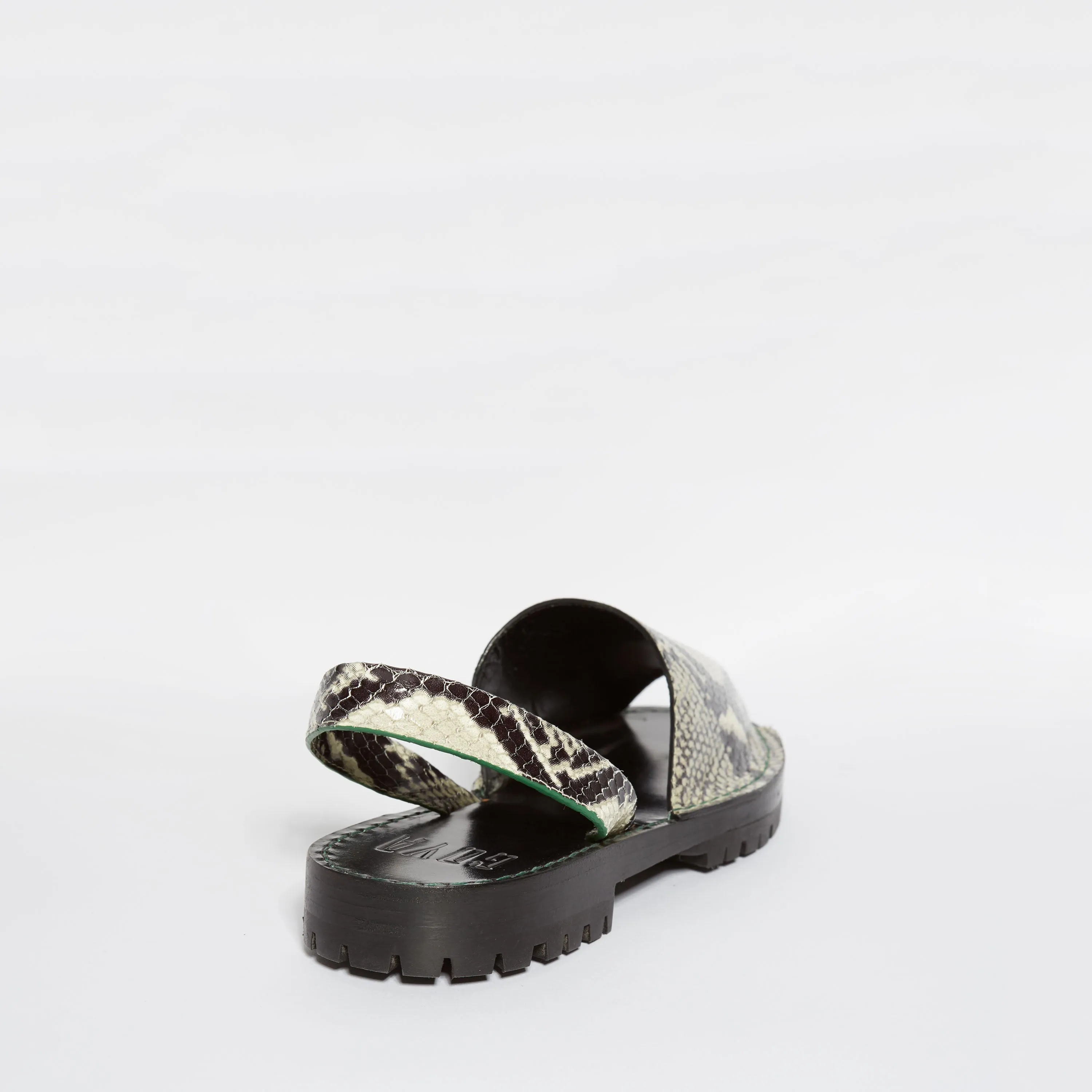 GOYA Grey Snakeskin Sandal