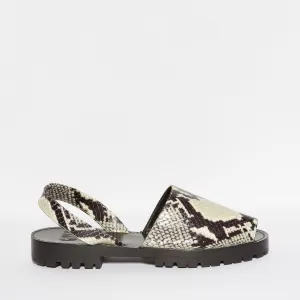 GOYA Grey Snakeskin Sandal