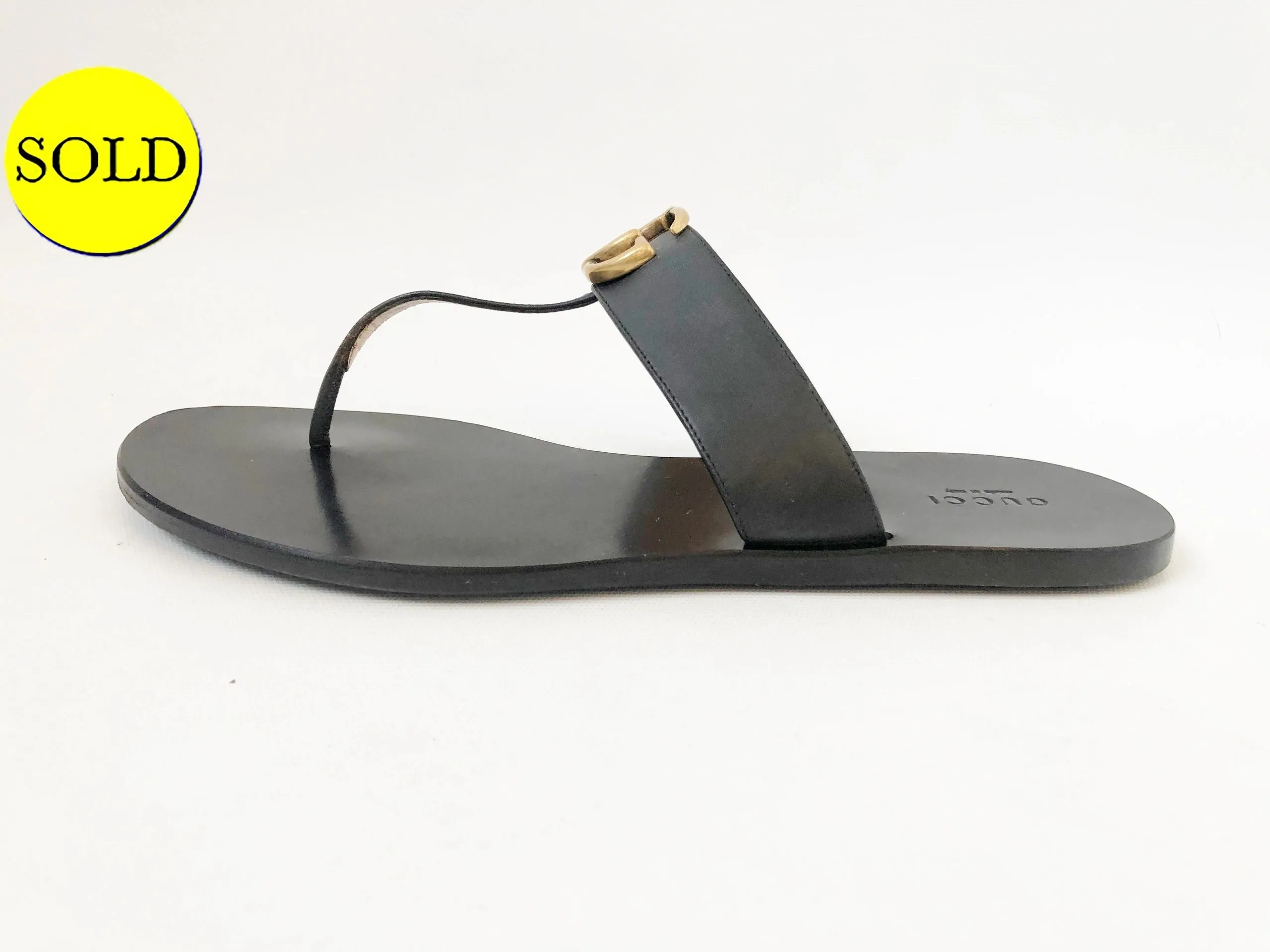 Gucci Gg Leather Thong Size 40 It (10 Us)