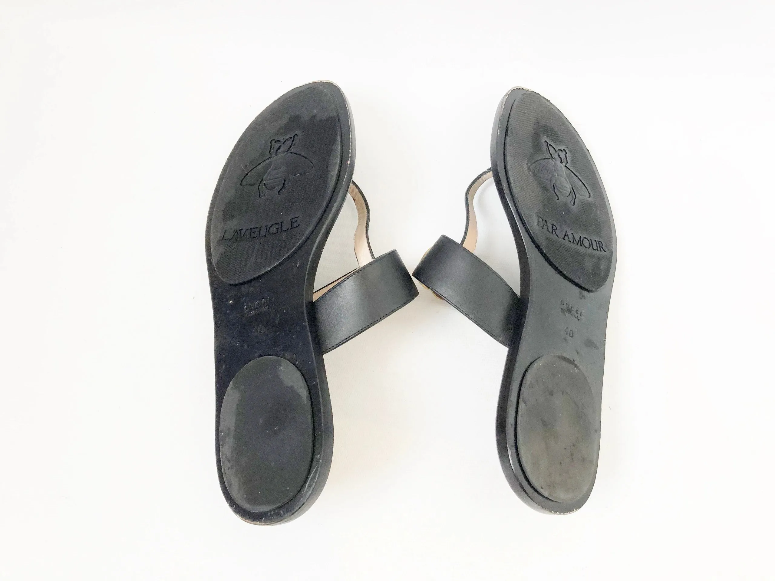 Gucci Gg Leather Thong Size 40 It (10 Us)