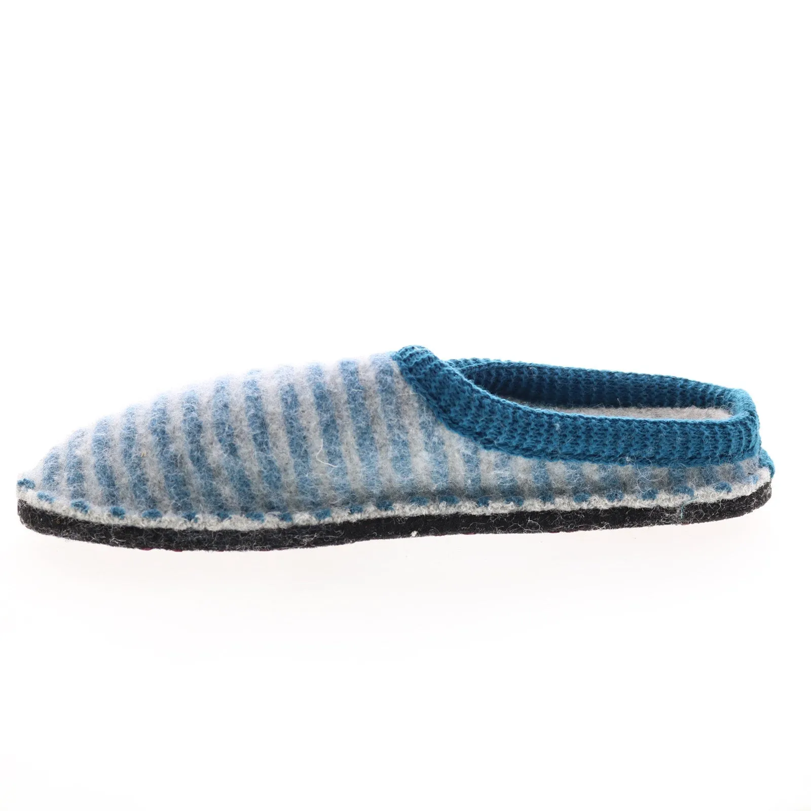 Haflinger Cathy 312013-93H Womens Gray Canvas Slip On Clogs Slippers Shoes