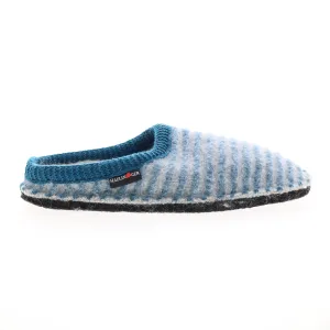 Haflinger Cathy 312013-93H Womens Gray Canvas Slip On Clogs Slippers Shoes