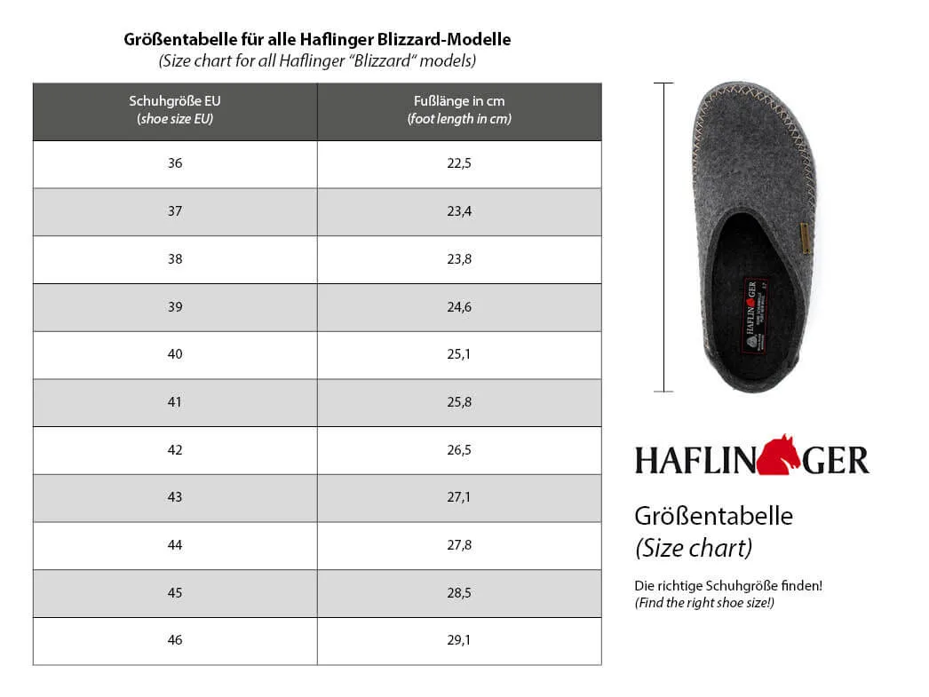 HAFLINGER Clog | Blizzard Skane, Graphite