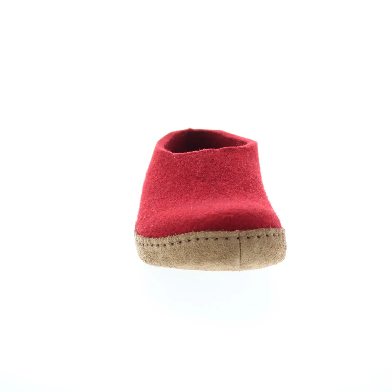 Haflinger Emils Slipper 221002-211H Womens Red Canvas Clogs Slippers Shoes