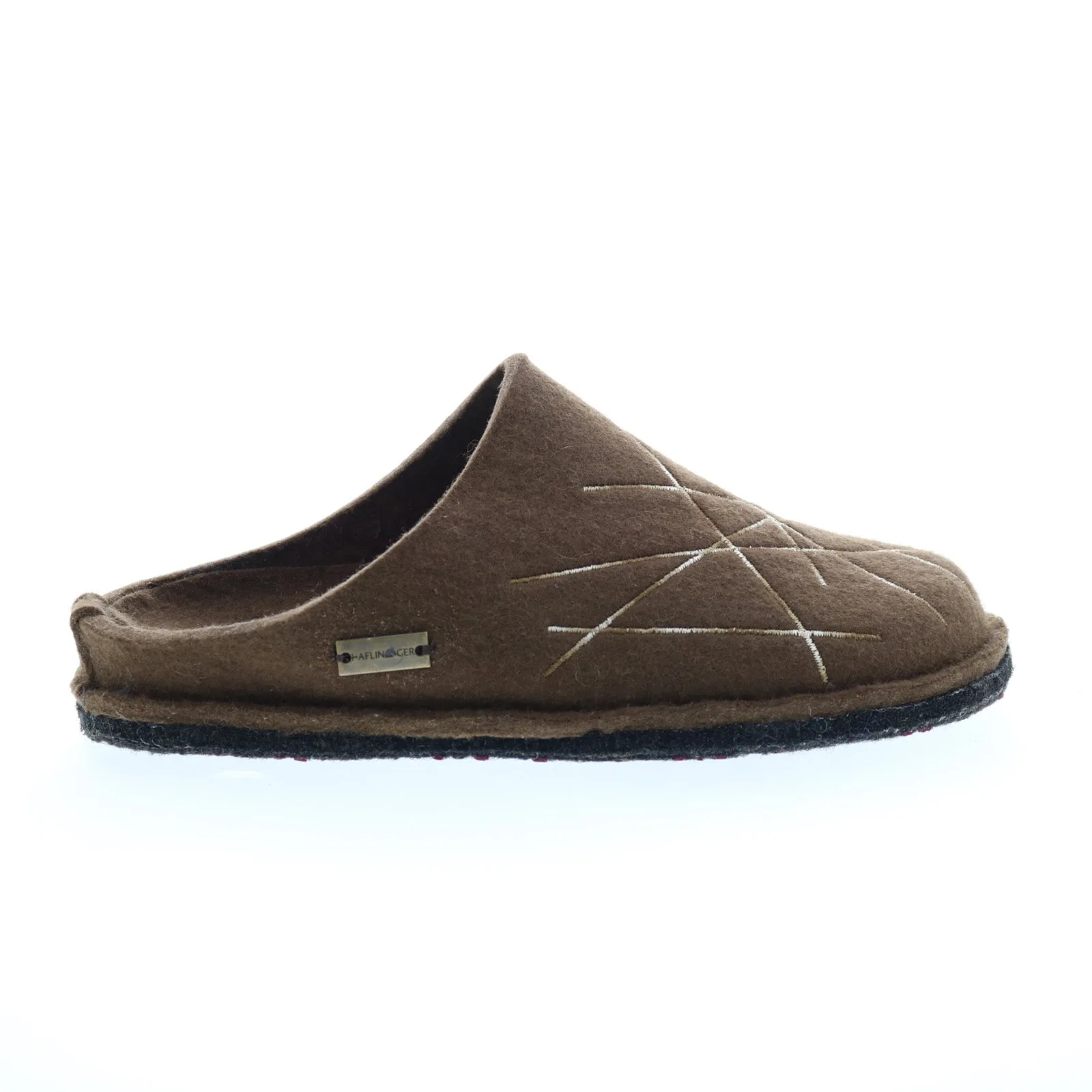 Haflinger Mikado 314037-62H Womens Brown Canvas Slip On Clogs Slippers Shoes
