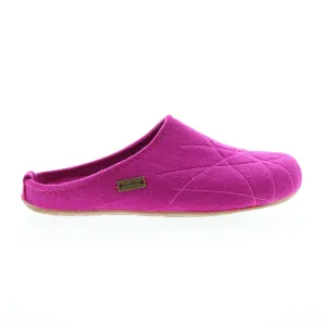 Haflinger Raya 484020-22H Womens Pink Canvas Slip On Clogs Slippers Shoes