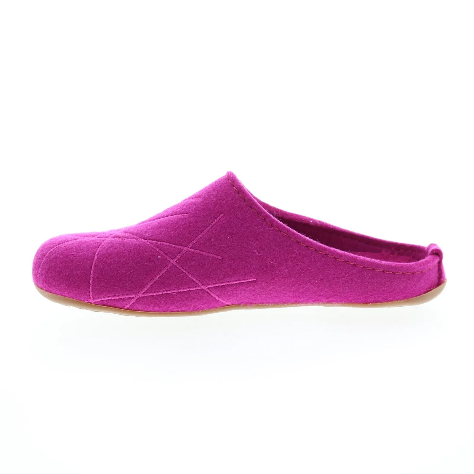 Haflinger Raya 484020-22H Womens Pink Canvas Slip On Clogs Slippers Shoes