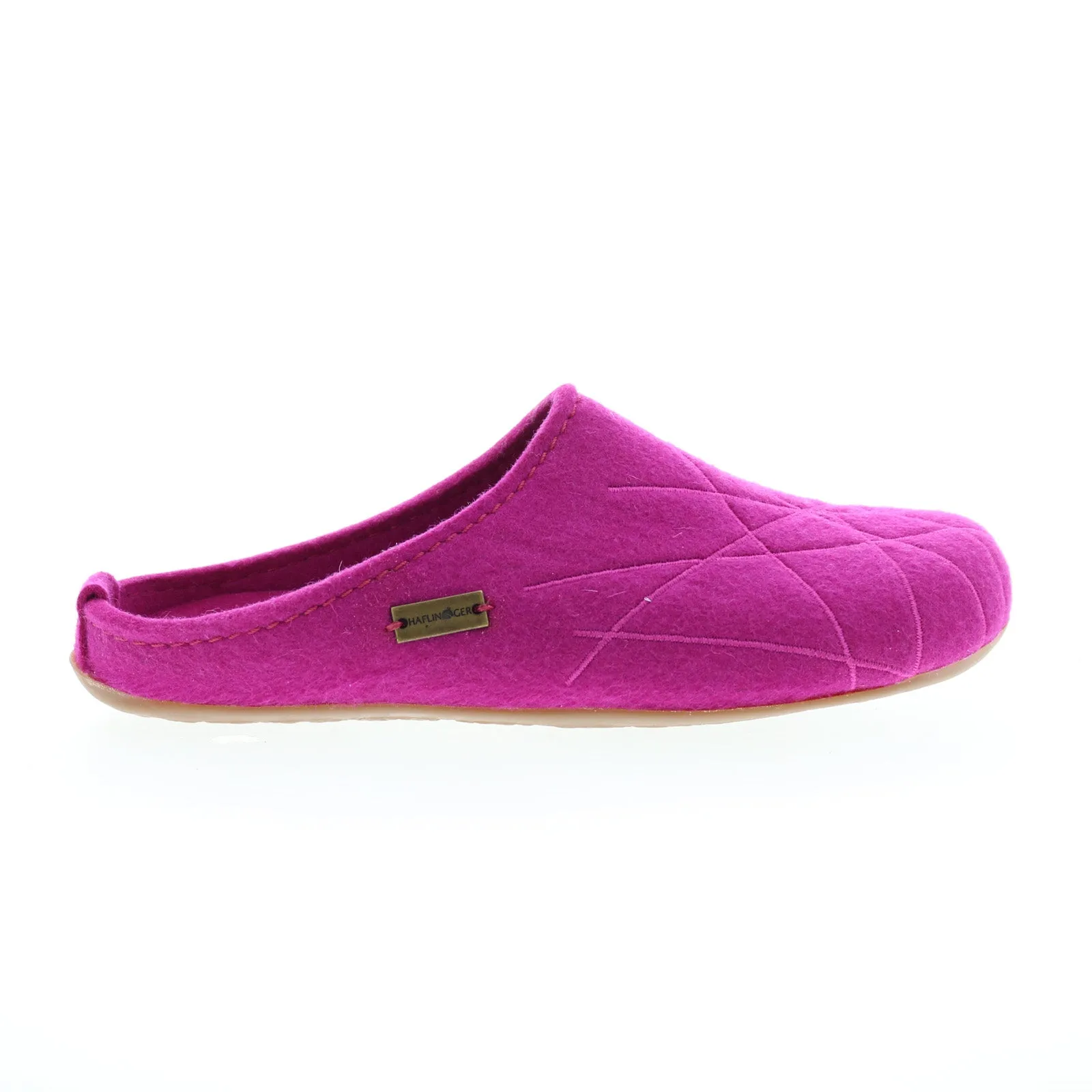 Haflinger Raya 484020-22H Womens Pink Canvas Slip On Clogs Slippers Shoes